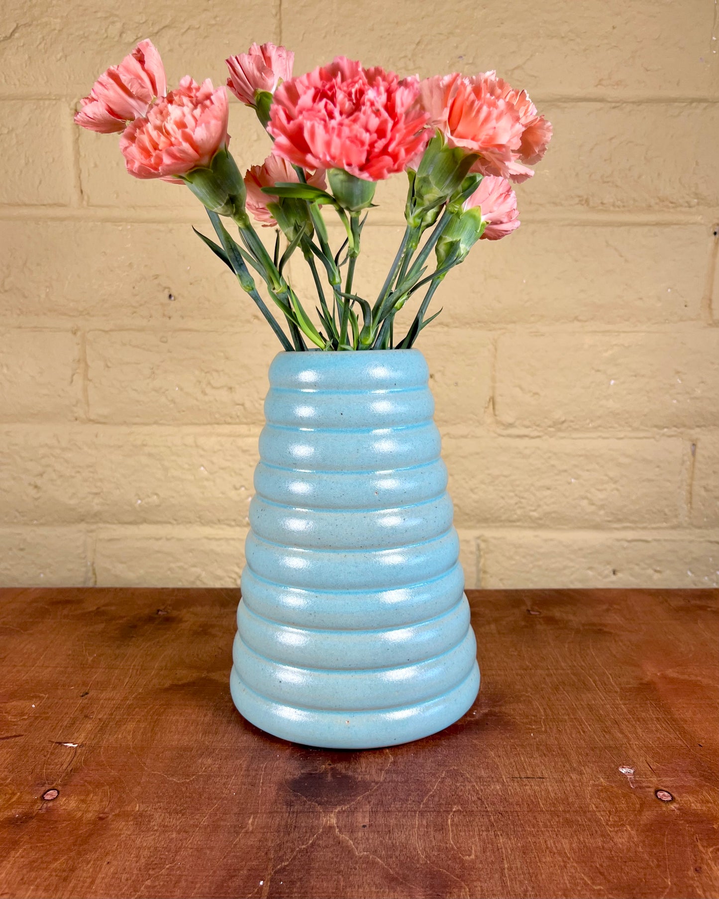 Large Aqua Bubble Vase