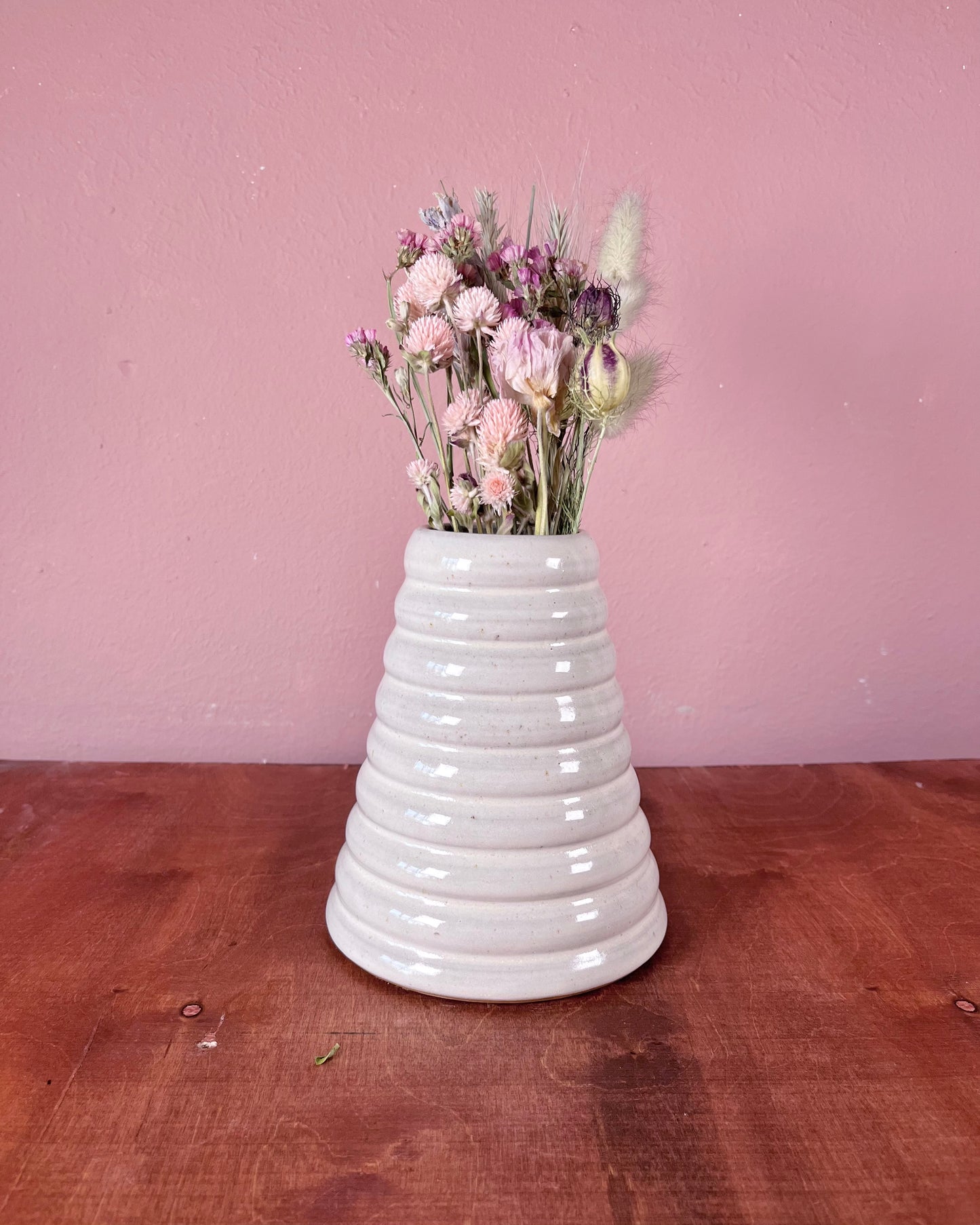 Large Cream Bubble vase